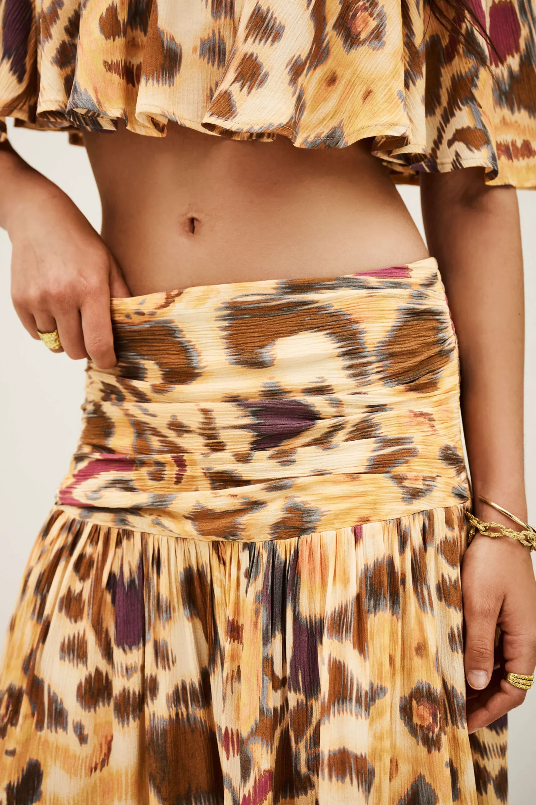 MIACOMA patterned midi skirt