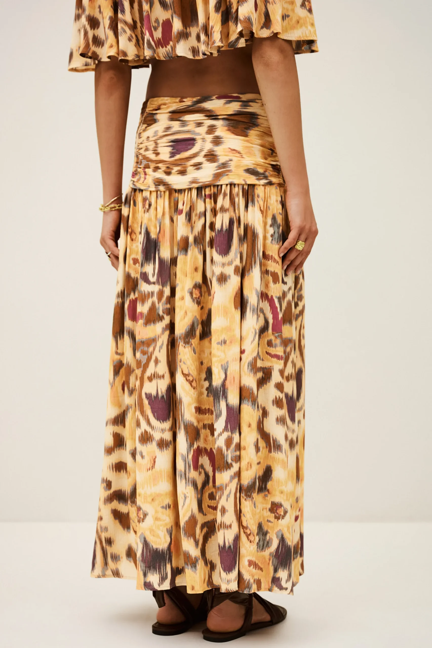 MIACOMA patterned midi skirt
