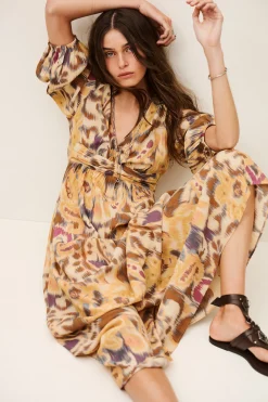 MOLINA open-back maxi dress