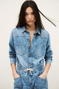MYRELLA denim cargo jumpsuit