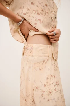 NATTALINA patterned maxi skirt