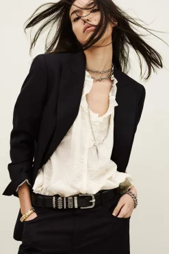 NISHA straight-fit tailored blazer