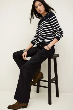 NIVES bootcut wool pants