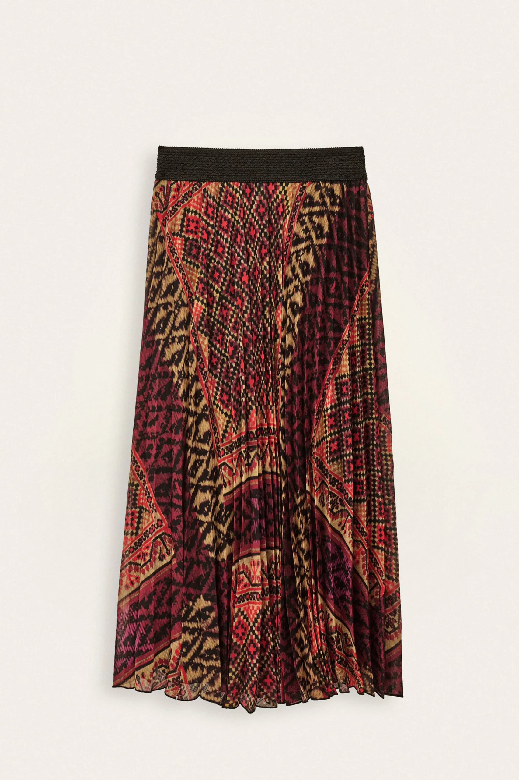OLGIA patterned midi skirt