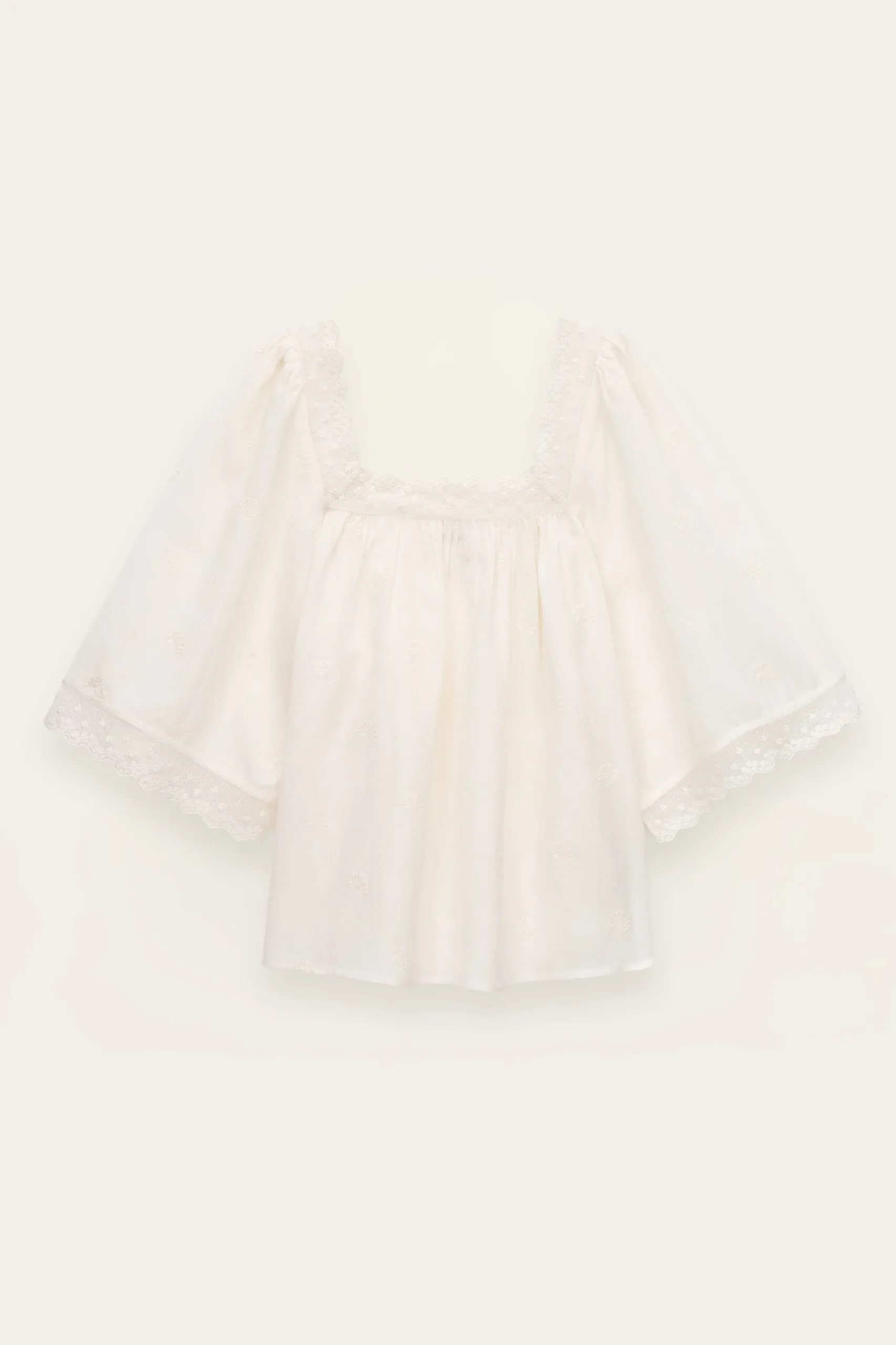 PARLY embroidered lace top