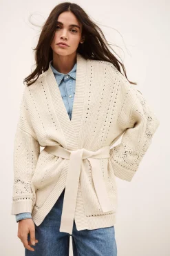 PERINE long knit cardigan