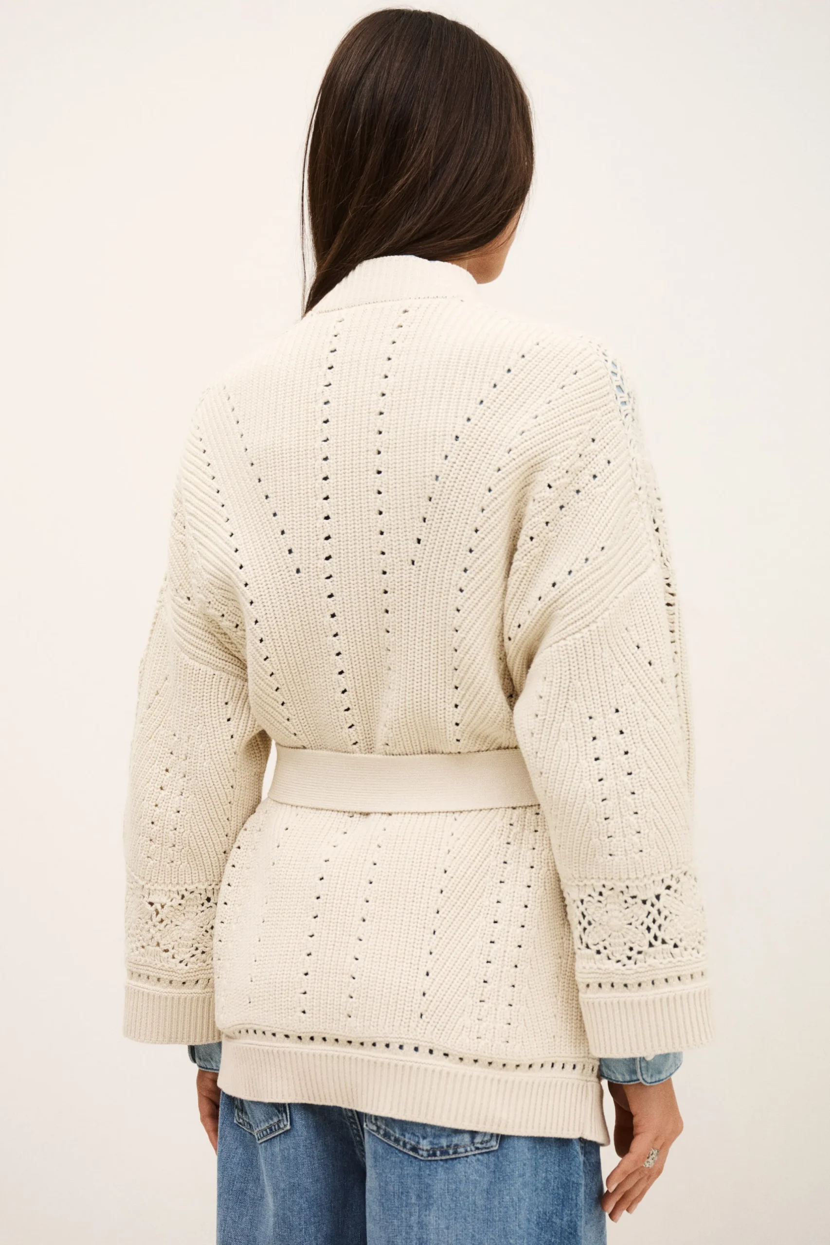 PERINE long knit cardigan