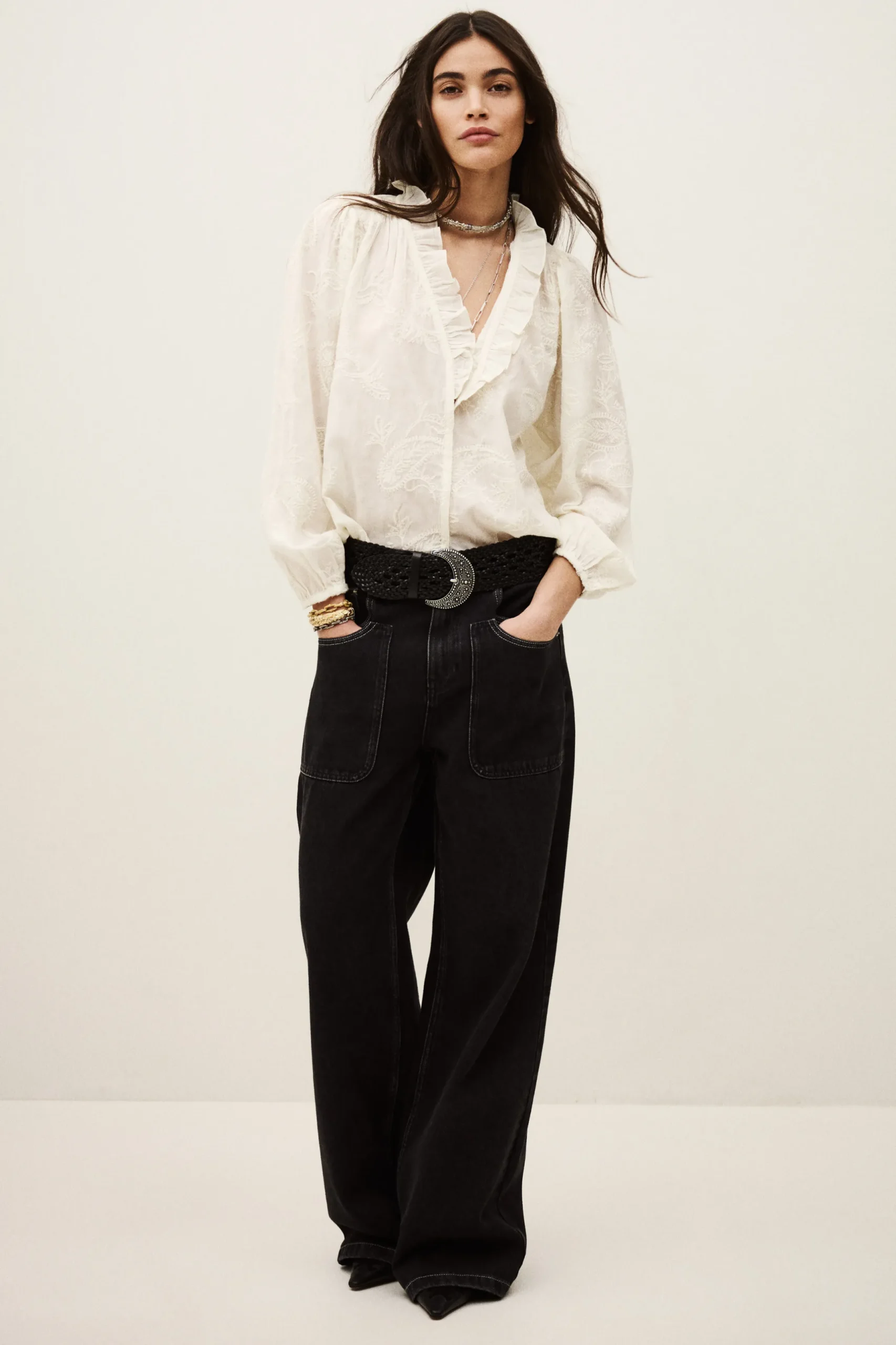 PETTY loose-fit Jacquard blouse