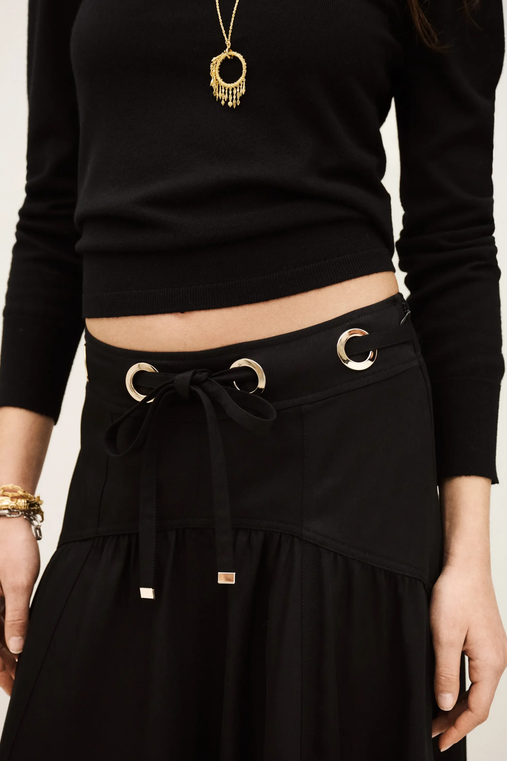 PONIA waisted midi skirt