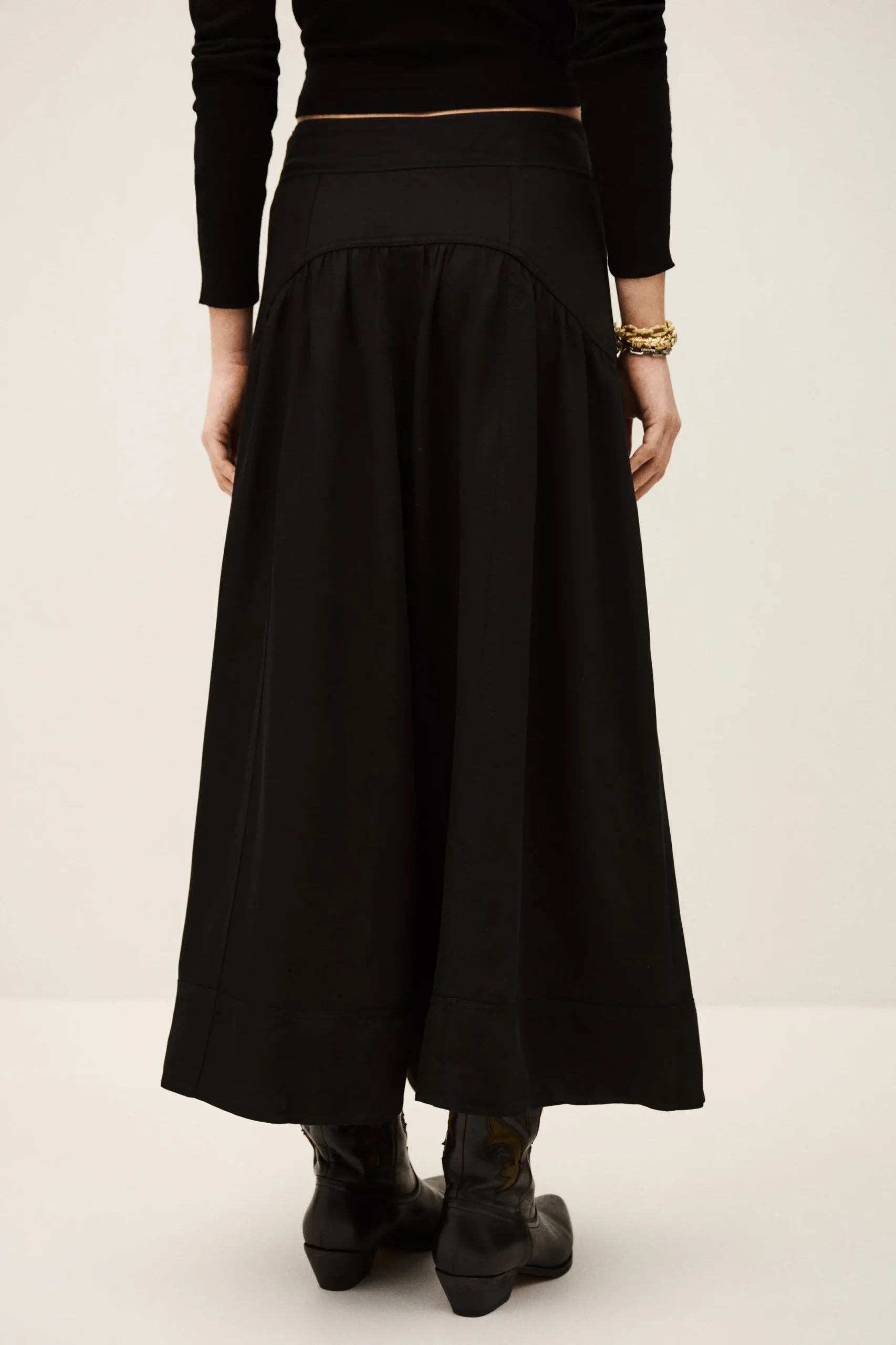 PONIA waisted midi skirt