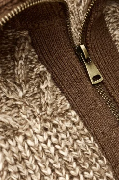 RABEL knitted zip cardigan