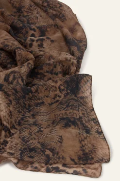 SARA animal print patterned scarf