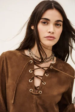 SEDA suede mini dress
