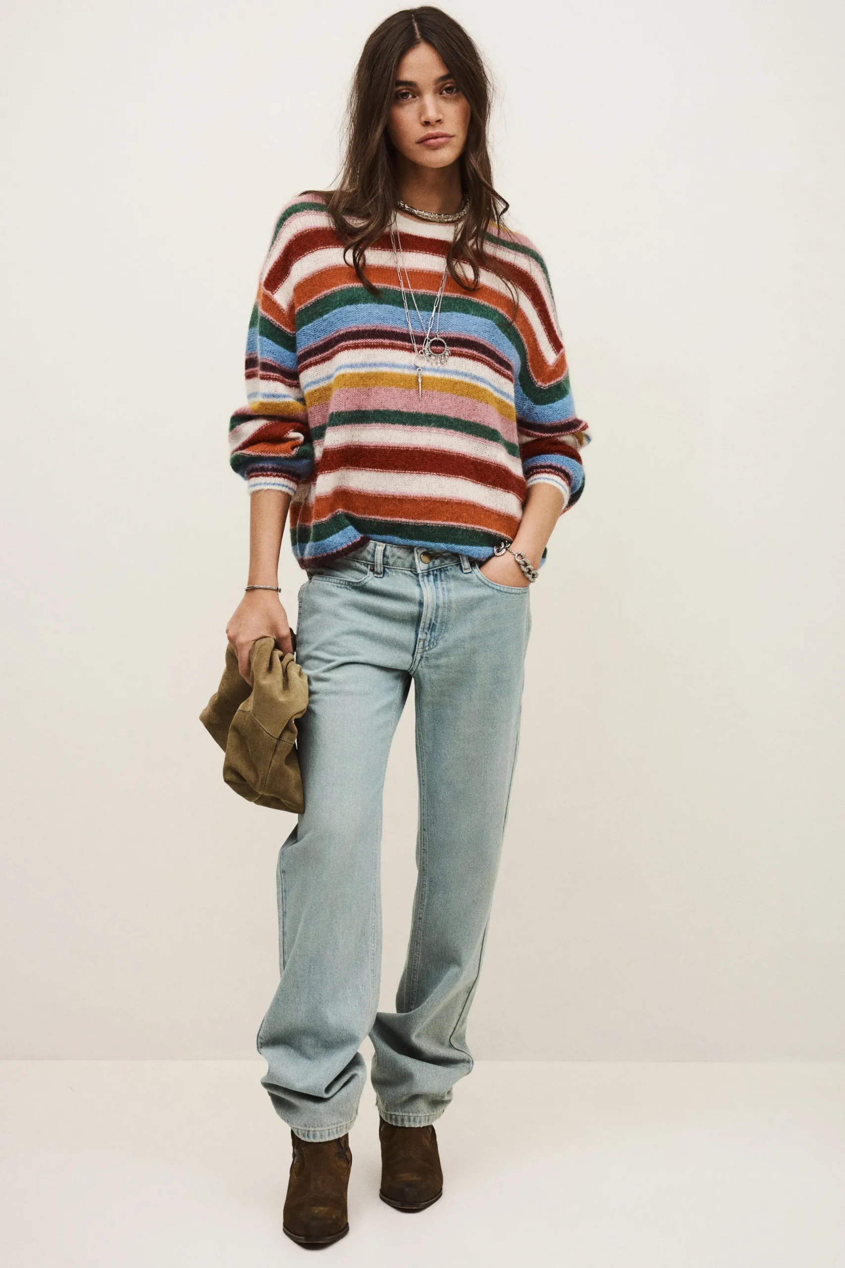 SERENA oversize striped sweater