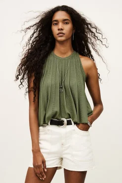 SERRES open-knit sleeveless top