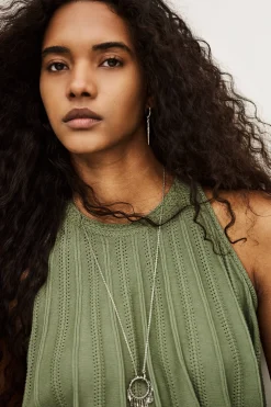 SERRES open-knit sleeveless top