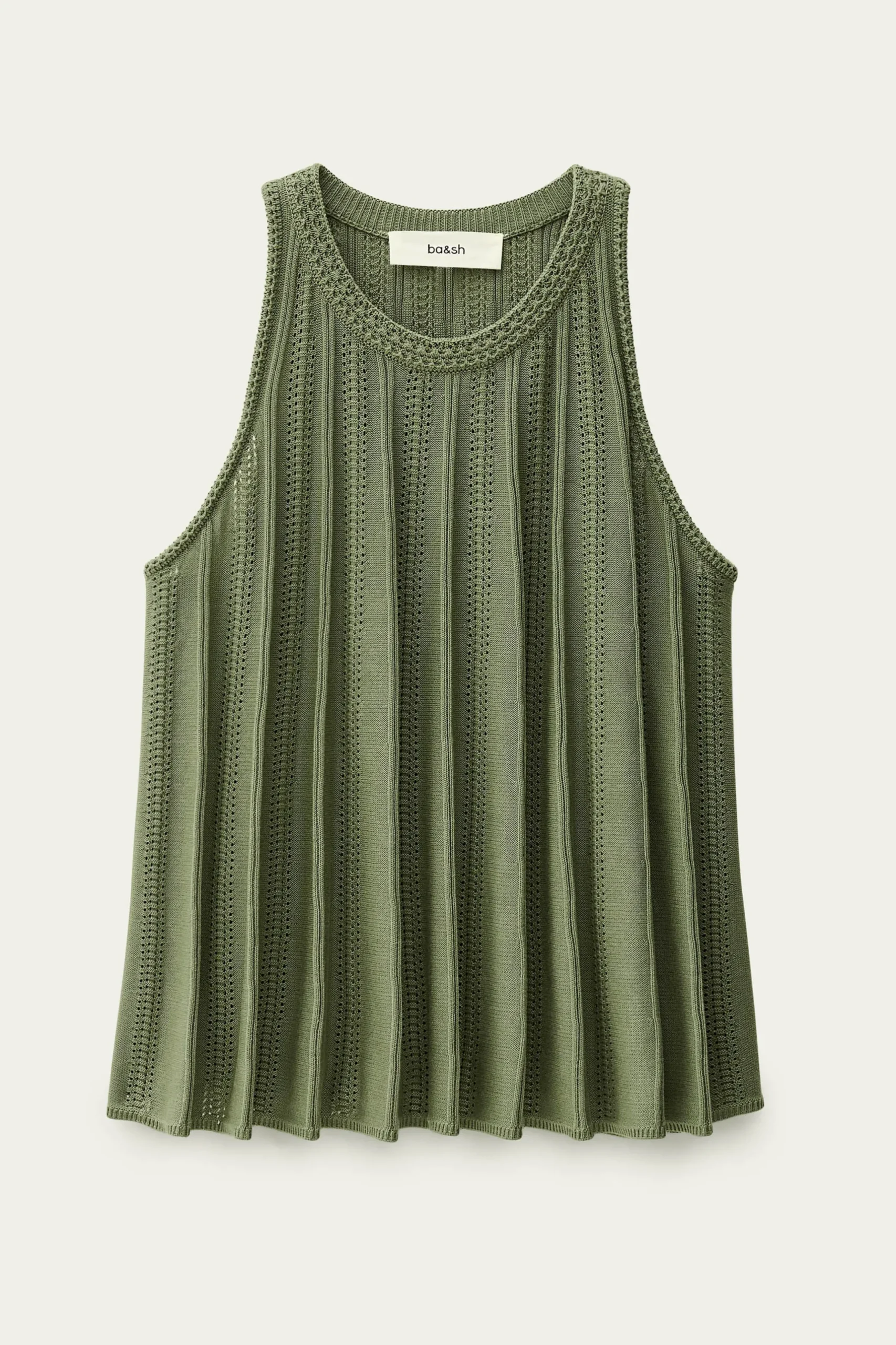 SERRES open-knit sleeveless top