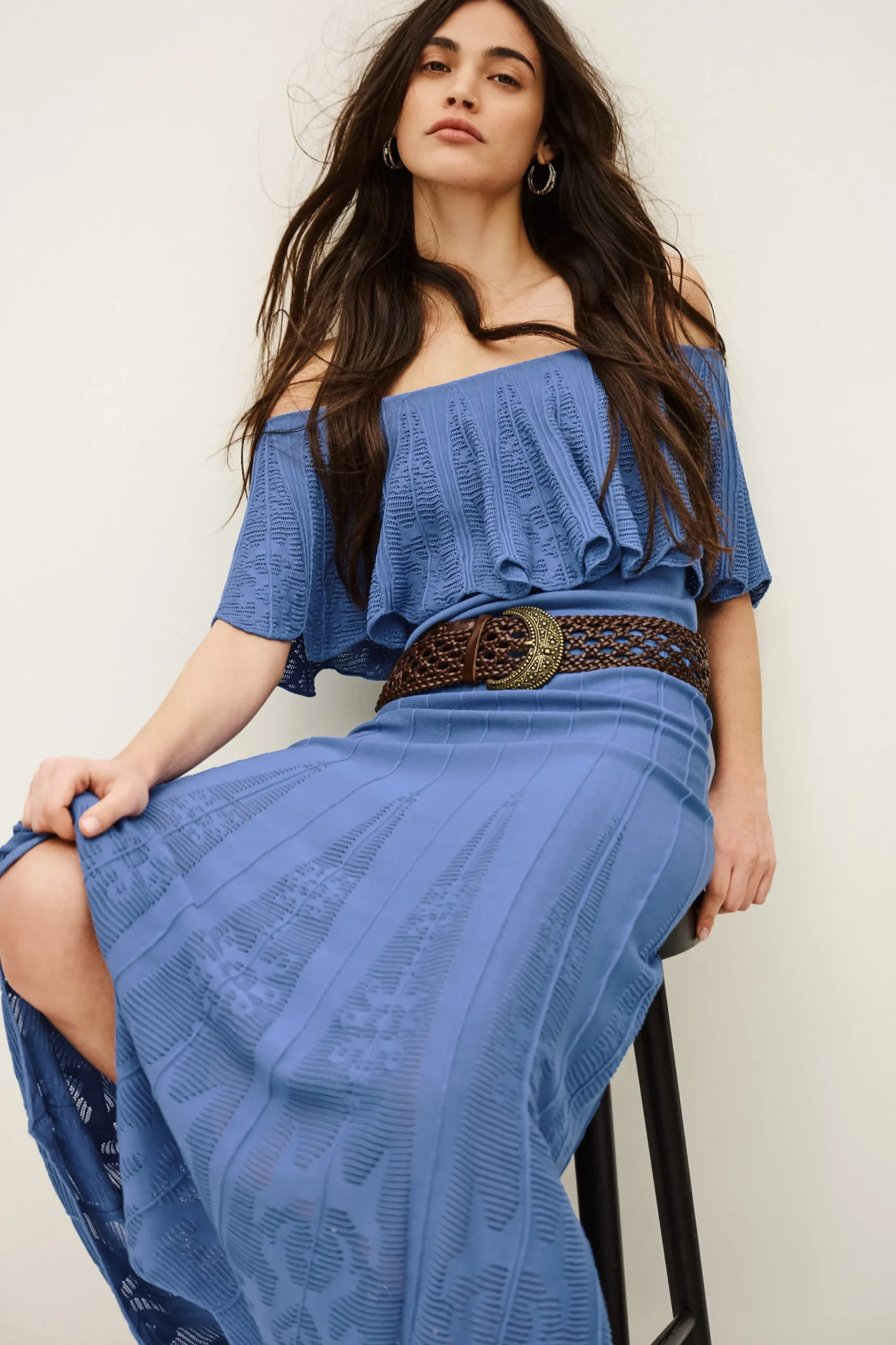 SERTA knit maxi skirt