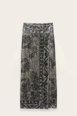SILVIA patterned maxi skirt