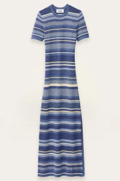 TONNIE striped knitted maxi dress