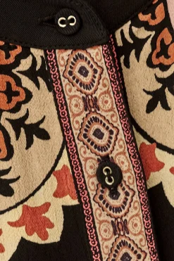 VALDA loose patterned shirt