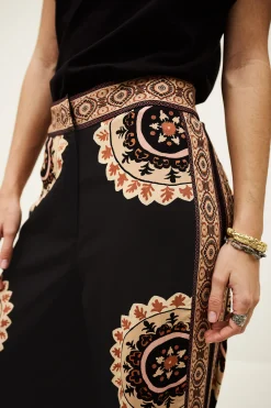 VALLA patterned flared pants