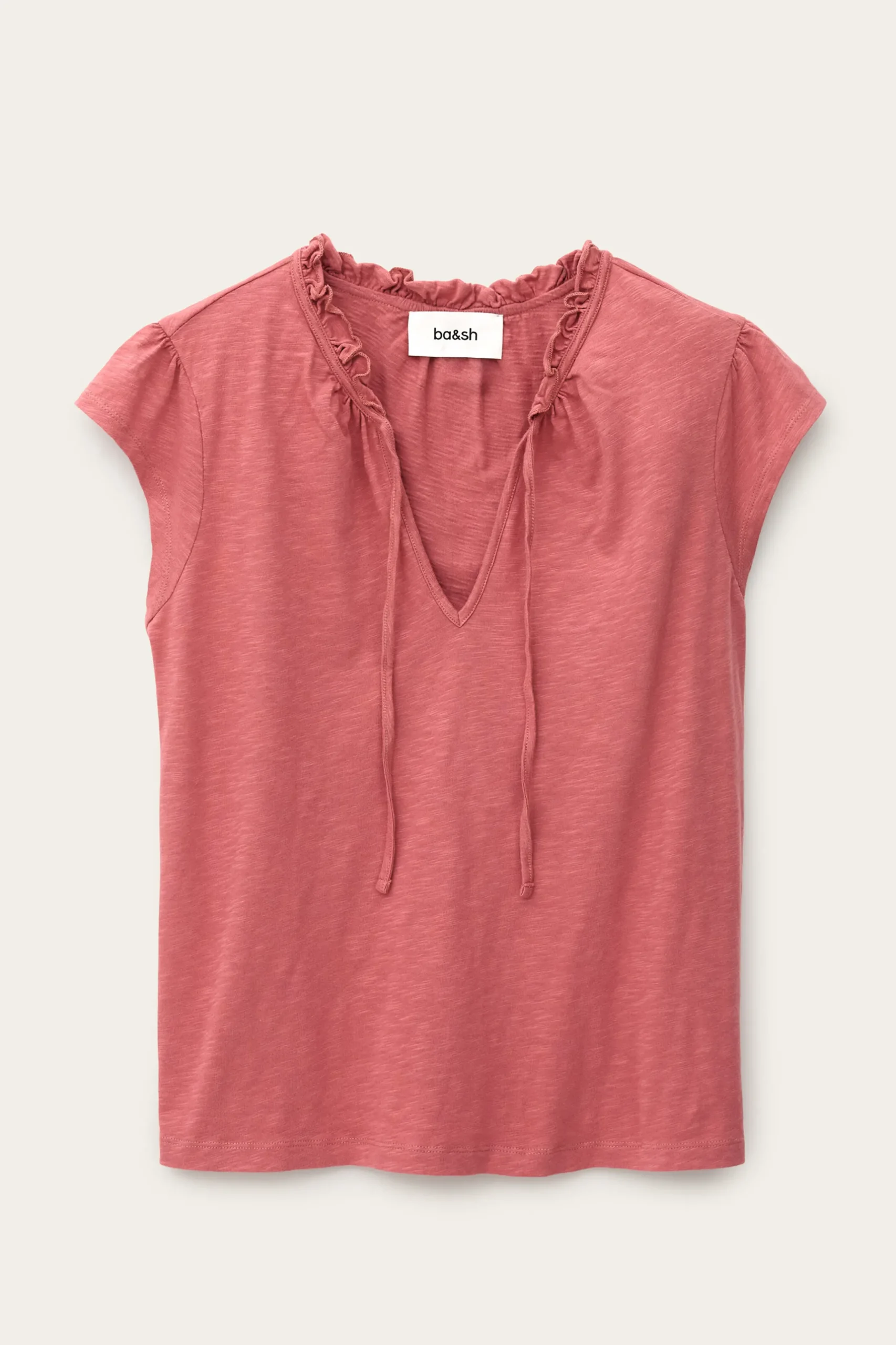 VERY top with ruffled sleeves