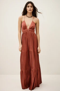 WASTA satin maxi dress