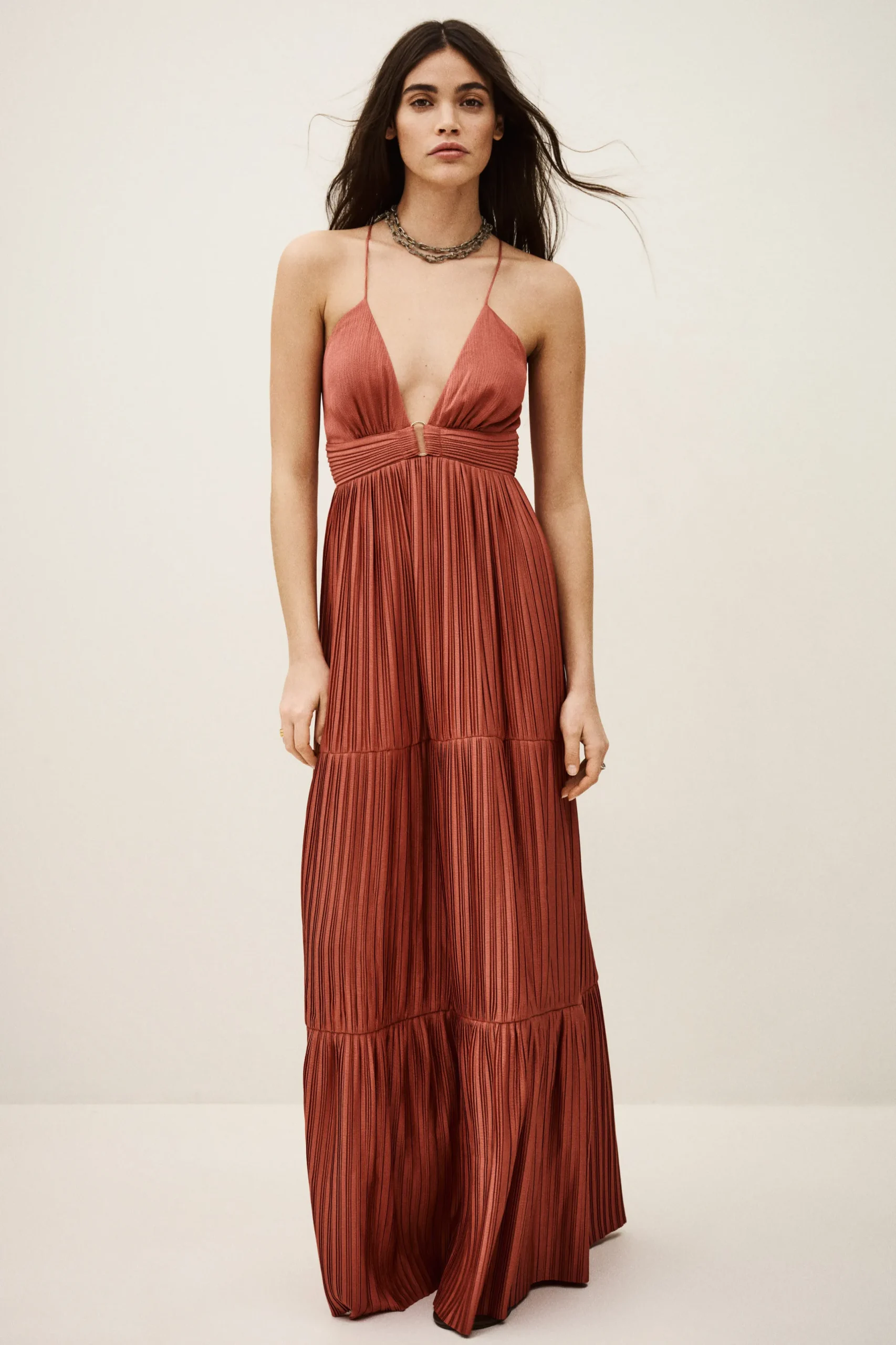 WASTA satin maxi dress