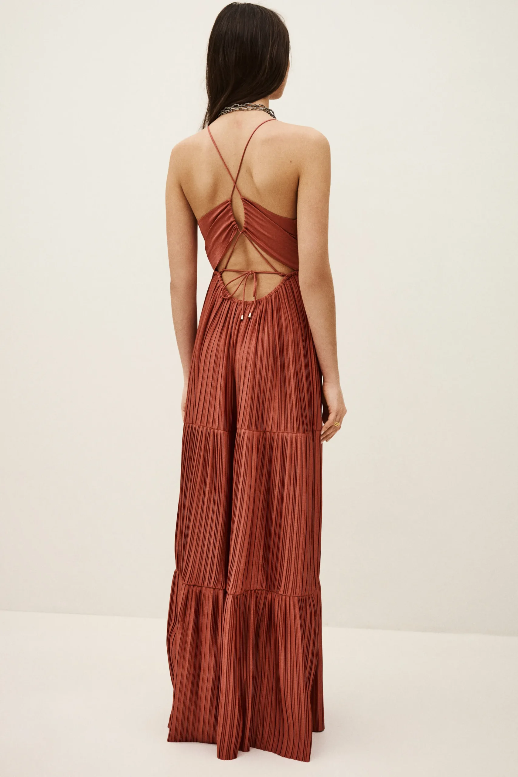 WASTA satin maxi dress