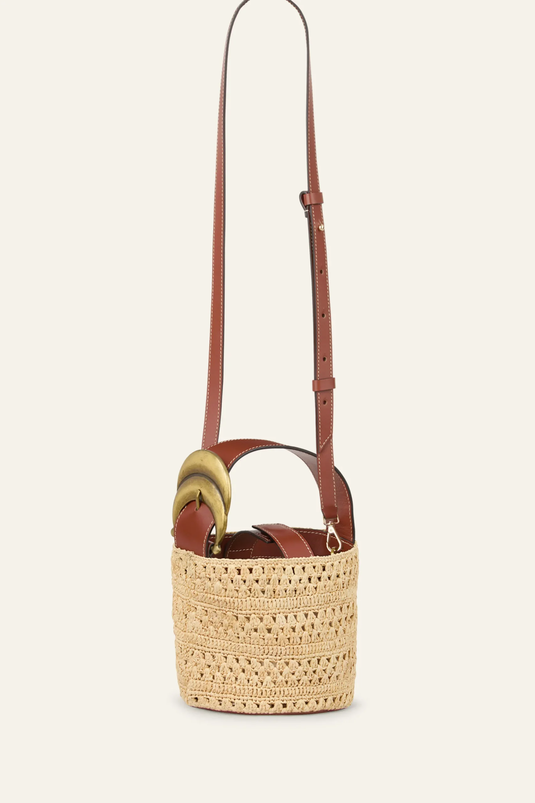 YOUYOU mini raffia bucket bag