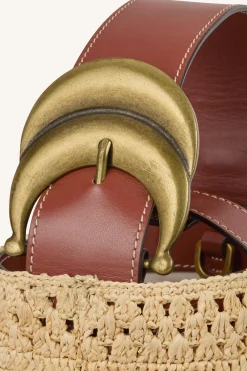 YOUYOU mini raffia bucket bag
