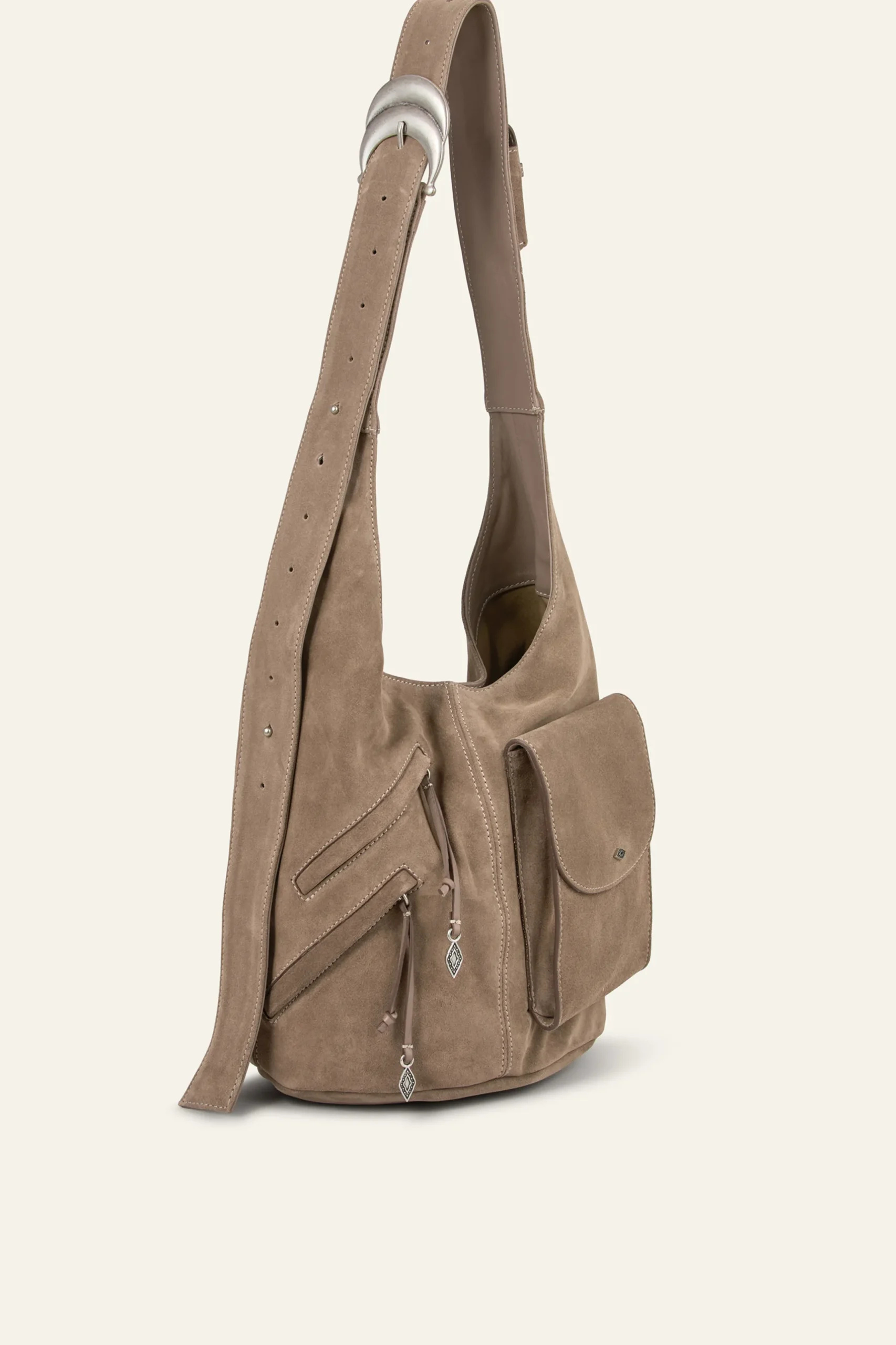 YOUYOU suede bucket bag