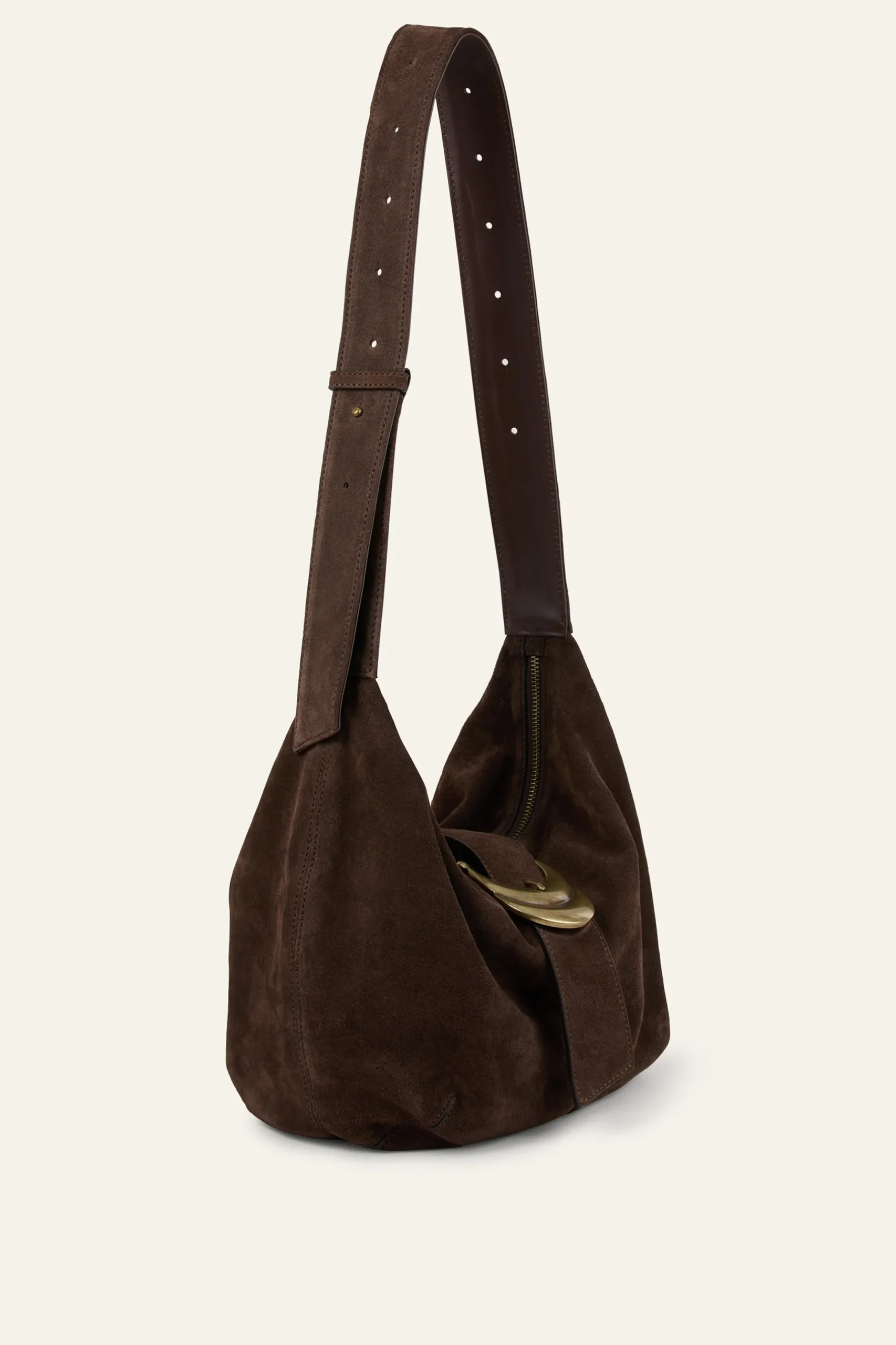 YOUYOU suede hobo bag